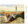 Diamantové malování - VÝHLED NA BARCELONU Z PARKU GÜELL
