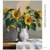 Diamantové malování - ZÁTIŠÍ SLUNEČNICE V BÍLÉ VÁZE (PIETER WAGEMANS)