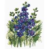 Diamantové malování - MODRÉ KVĚTY STRAČKY (ALEXANDRIA GILBERT)