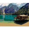 Diamantové malování - JEZERNÍ KRAJINA V LAGO DI BRAIES
