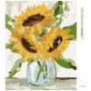 Diamantové malování - SLUNEČNICE VE VÁZE 2 (HALEY BUSH)