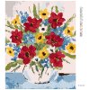 Diamantové malování - BAREVNÉ KVĚTINY VE VÁZE (HALEY BUSH)