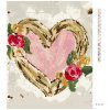 Diamantové malování - RŮŽOVÉ SRDCE S KVĚTINAMI (HALEY BUSH)