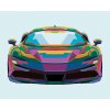 Diamantové malování - BAREVNÉ SPORTOVNÍ AUTO