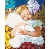 Diamantové malování - DÍVKA S PLYŠOVÝM MEDVÍDKEM