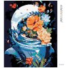 Diamantové malování - KOSMONAUT PLNÝ KVĚTŮ