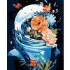 Diamantové malování - KOSMONAUT PLNÝ KVĚTŮ