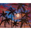 Diamantové malování - MĚSÍC MEZI PALMAMI