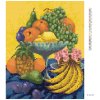 Diamantové malování - ZÁTIŠÍ S OVOCEM NA ŽLUTOMODRÉM POZADÍ