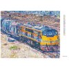 Diamantové malování - OBOUSMĚRNÝ VLAK PŘIJÍŽDĚJÍCÍ DO STANICE