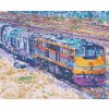 Diamantové malování - OBOUSMĚRNÝ VLAK PŘIJÍŽDĚJÍCÍ DO STANICE