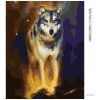 Diamantové malování - ZÁŘÍCÍ VLK VE VESMÍRU