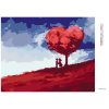 Diamantové malování - PUSA POD STROMEM VE TVARU SRDCE