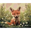 Diamantové malování - MLÁDĚ LIŠKY V KVÍTÍ