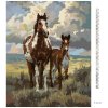 Diamantové malování - KONĚ NA NÁHORNÍCH PLANINÁCH
