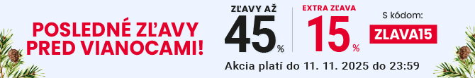 Zľavy až 45 % + naviac zľava 15 %
