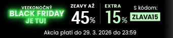 Zľavy až 45 % + naviac zľava 15 %