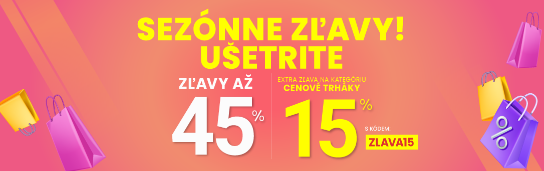 Zľavy až 45 % + naviac zľava 15 %