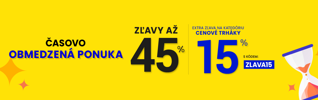 Zľavy až 45 % + naviac zľava 15 %