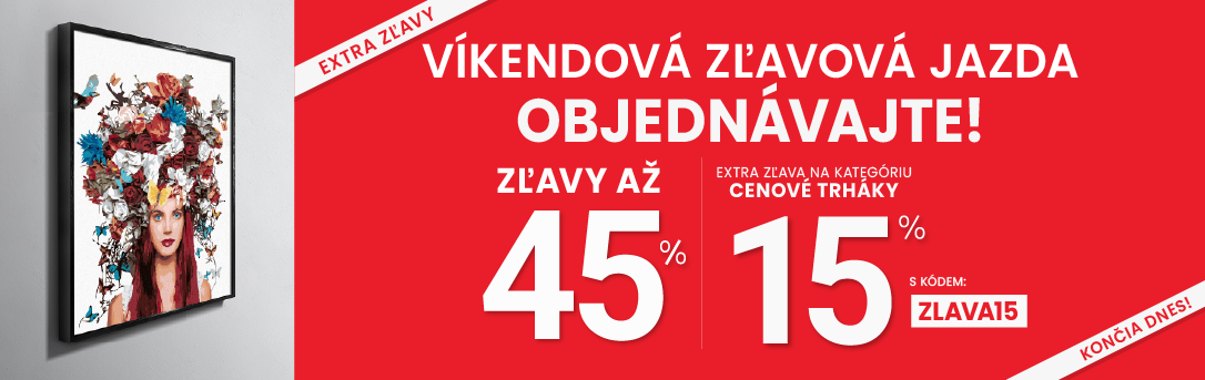 Zľavy až 45 % + naviac zľava 15 %
