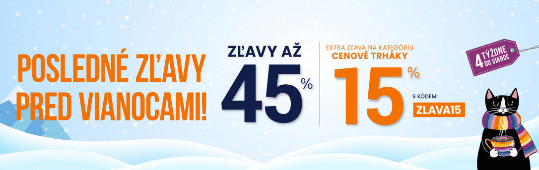 Zľavy až 45 % + naviac zľava 15 %