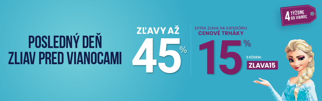 Zľavy až 45 % + naviac zľava 15 %