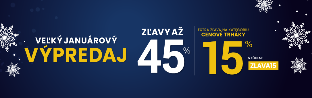 Zľavy až 45 % + naviac zľava 15 %
