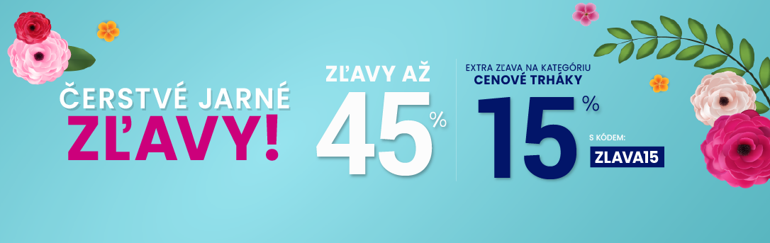 Zľavy až 45 % + naviac zľava 15 %