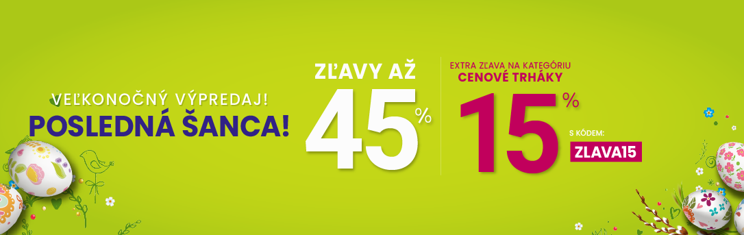 Zľavy až 45 % + naviac zľava 15 %