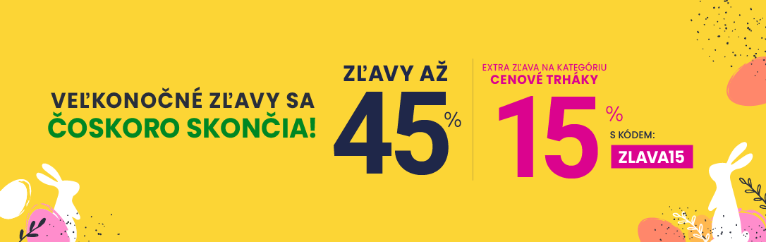 Zľavy až 45 % + naviac zľava 15 %