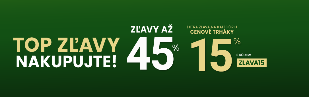 Zľavy až 45 % + naviac zľava 15 %