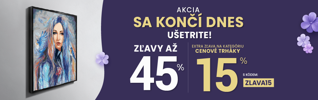 Zľavy až 45 % + naviac zľava 15 %