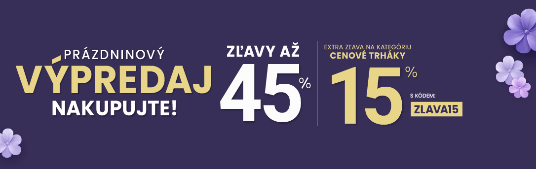 Zľavy až 45 % + naviac zľava 15 %