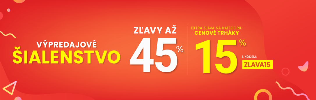 Zľavy až 45 % + naviac zľava 15 %