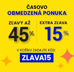 Zľavy až 45 % + naviac zľava 15 %
