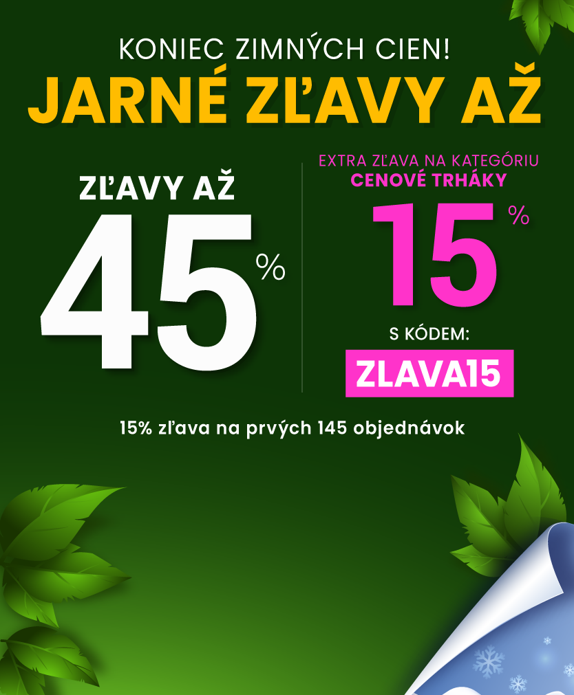 Zľavy až 45 % + naviac zľava 15 %