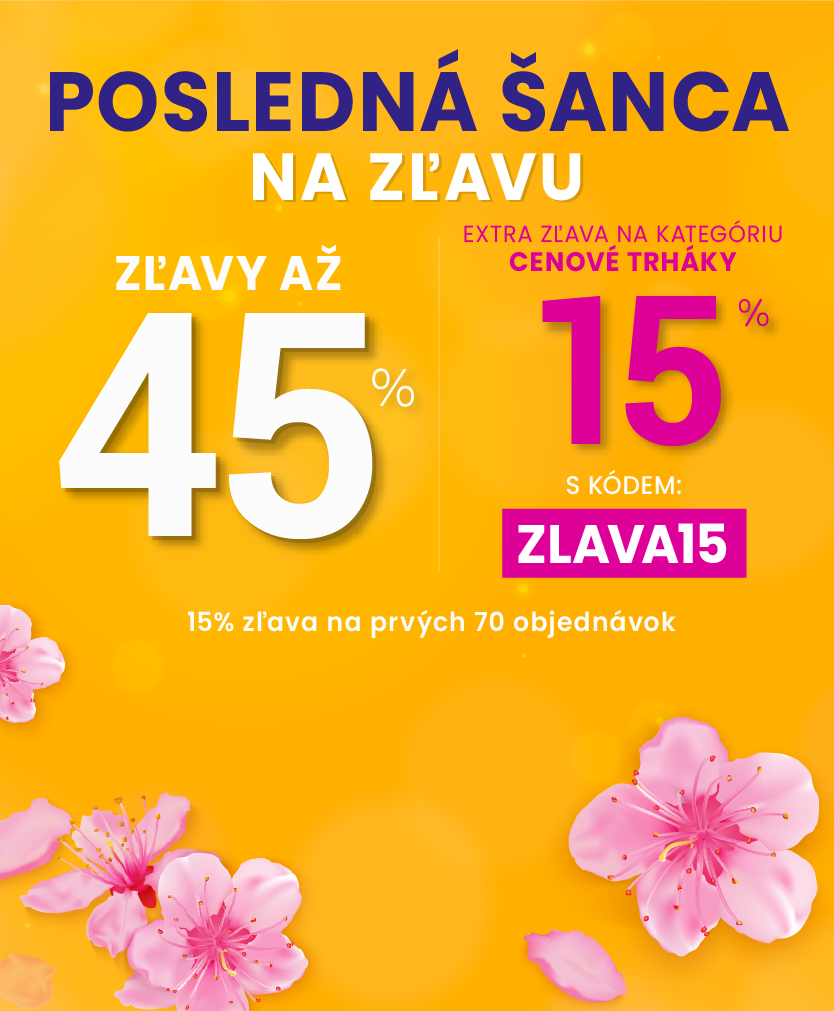 Zľavy až 45 % + naviac zľava 15 %