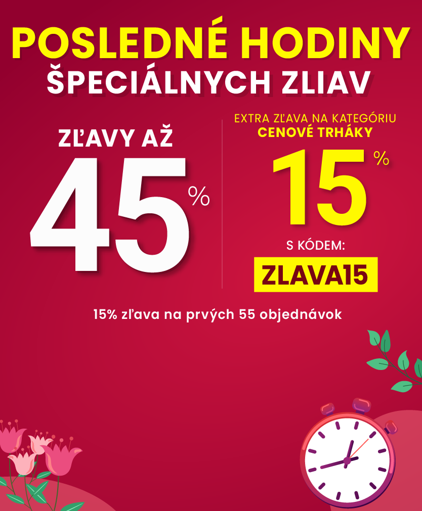 Zľavy až 45 % + naviac zľava 15 %