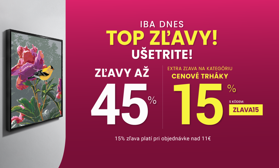 Zľavy až 45 % + naviac zľava 15 %
