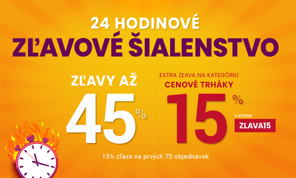 Zľavy až 45 % + naviac zľava 15 %