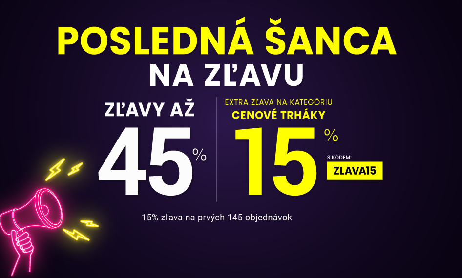 Zľavy až 45 % + naviac zľava 15 %
