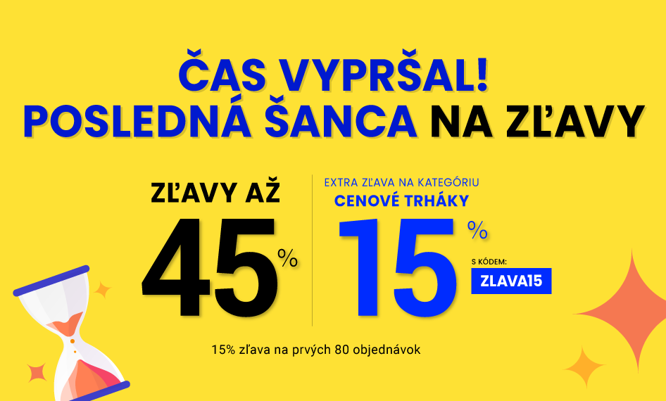 Zľavy až 45 % + naviac zľava 15 %