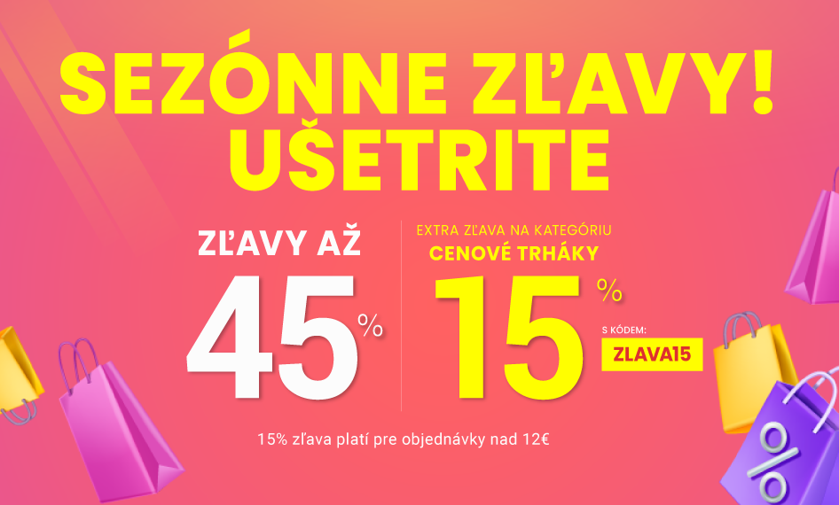 Zľavy až 45 % + naviac zľava 15 %