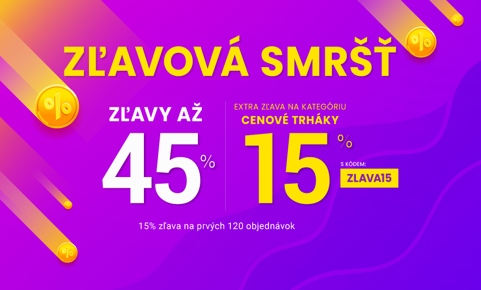 Zľavy až 45 % + naviac zľava 15 %