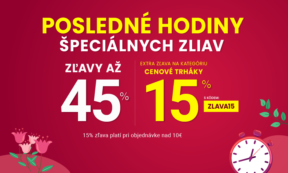 Zľavy až 45 % + naviac zľava 15 %