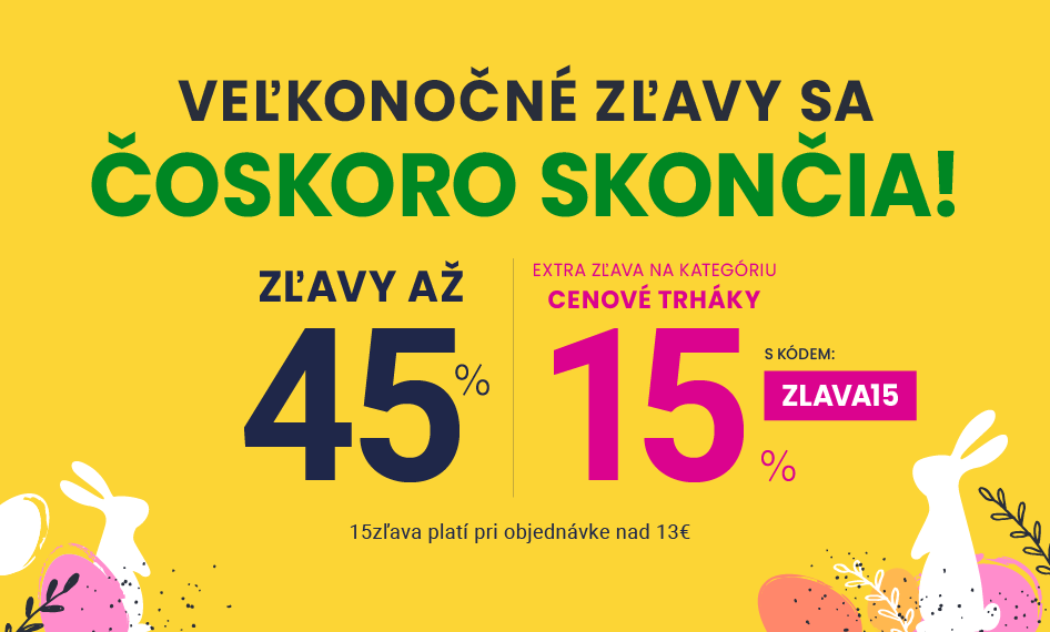 Zľavy až 45 % + naviac zľava 15 %