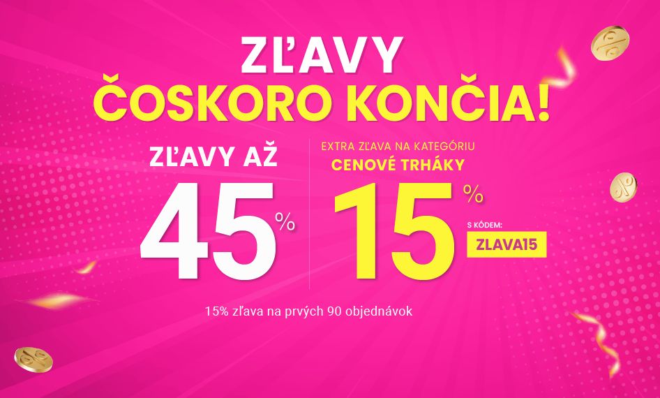 Zľavy až 45 % + naviac zľava 15 %
