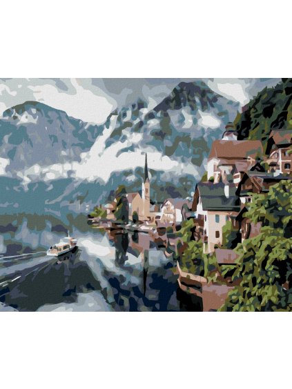 Diamantové maľovanie - HALLSTATT (Rámovanie bez rámu a bez vypnutia plátna, Rozmer 40x50 cm)