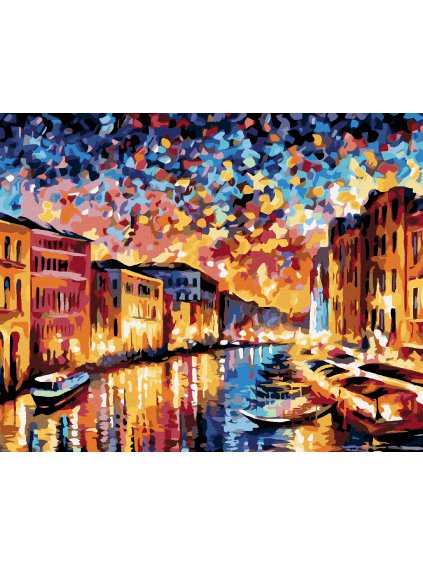 Diamantové maľovanie - PLAVBA BENÁTKAMI (Rámovanie bez rámu a bez vypnutia plátna, Rozmer 40x50 cm)