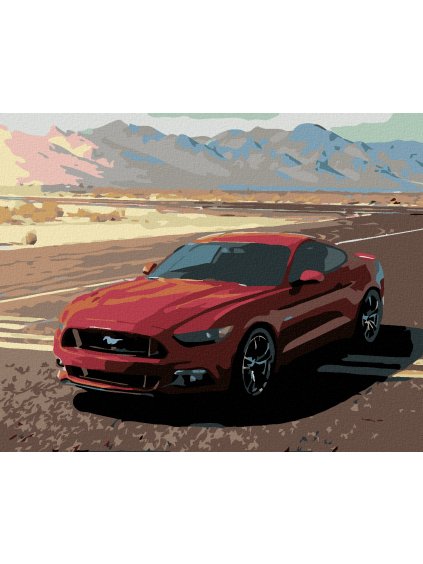 Diamantové maľovanie - MUSTANG (Rámovanie bez rámu a bez vypnutia plátna, Rozmer 40x50 cm)
